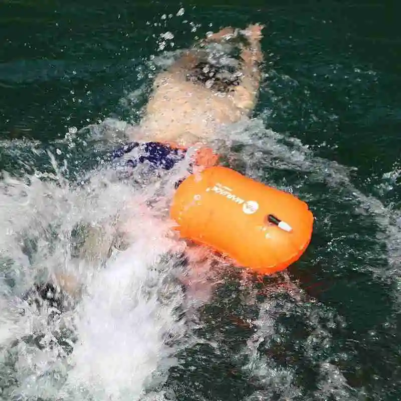 Swimming pool Buoy Tow Floats Inflatable Life Saving Swim Buoy PVC Inflated Air Drying Bag Drift Bag  pool accessory Open Water