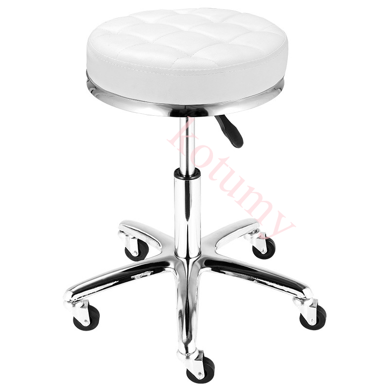 Стул парикмахерский Круглый с регулировкой высоты и колесами