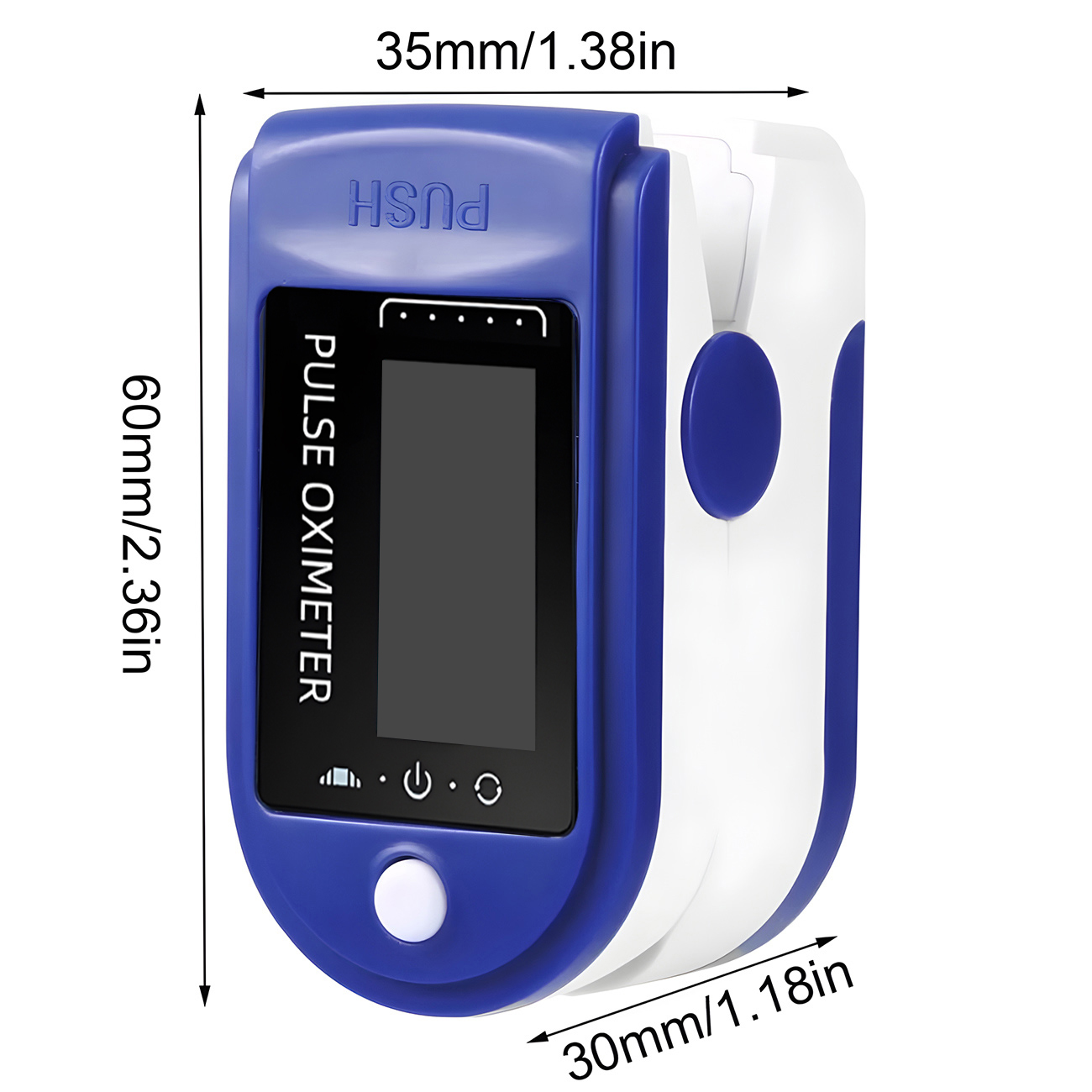 Pulsossimetro con clip per dito Uso domestico Pulsossimetro a LED Misuratore per uso domestico Misuratore visivo portatile con clip per dito Saturazione dell'ossimetro
