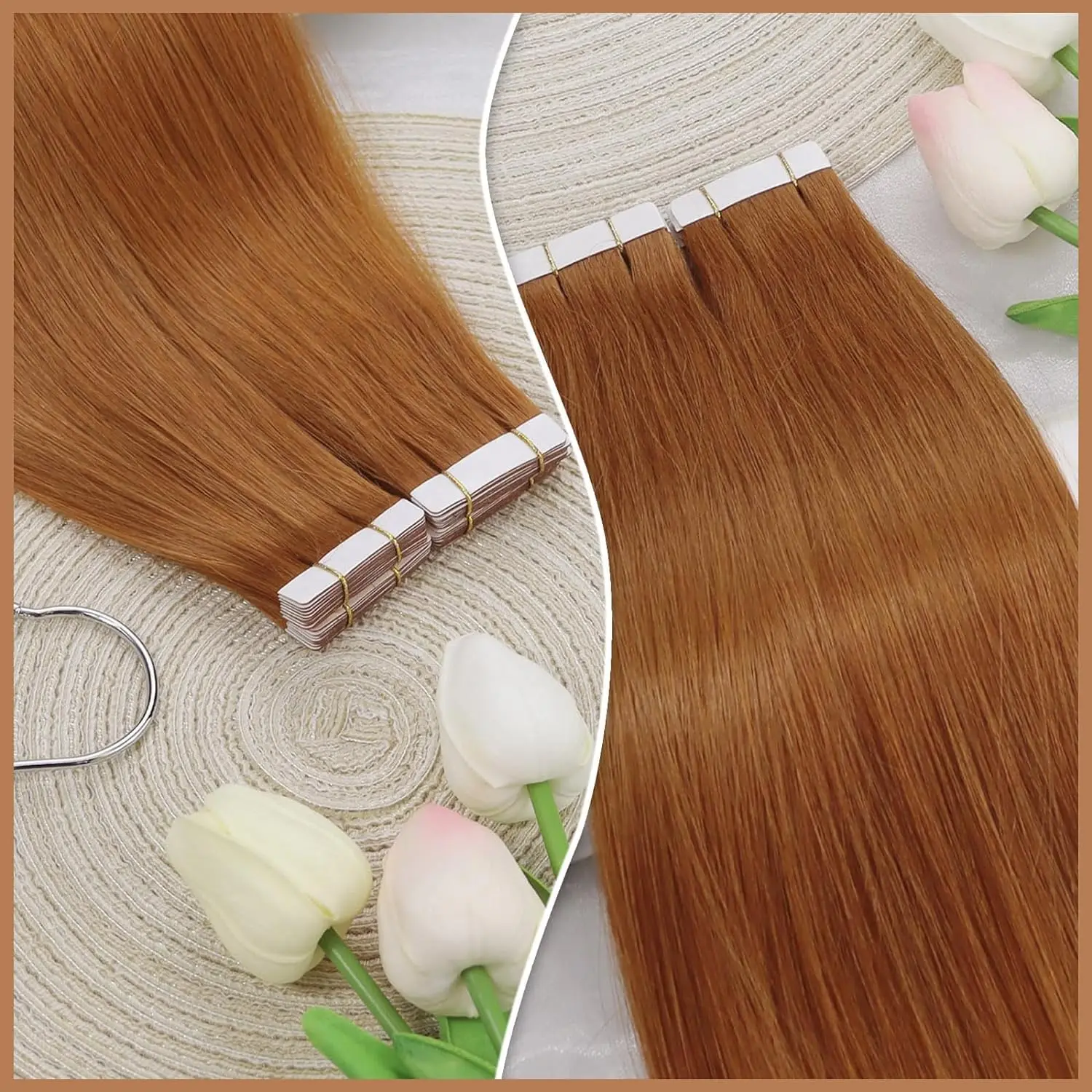 Vesunny fita de cabelo em extensões de cabelo cobre extensões de cabelo real fita em extensões de cabelo cabelo humano real fita invisível