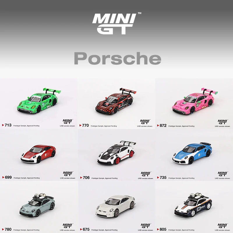 MINIGT In Stock 1:64 Porsche 911 992 GT3 RS R Daker Diecast Diorama Model Collection Miniature Toys 706 780 805 713
