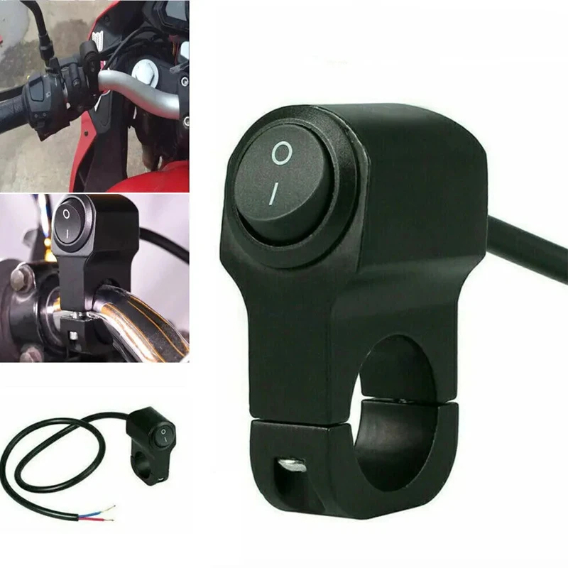 Переключатель на руле мотоцикла, фары управления, детали мотоцикла, черный переключатель, прожекторы, аксессуары для электроники мотоцикла