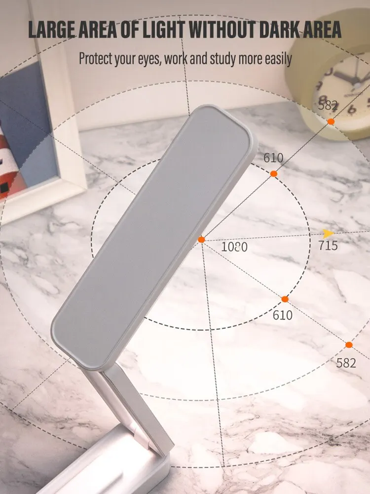 Lampe de bureau de lecture LED pliable avec télécommande tactile, applique murale à intensité variable, chargement USB, bureau d'étude, veilleuse de chevet
