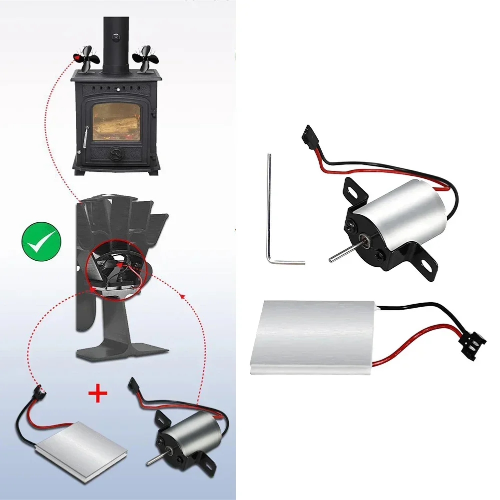 暖炉ファンモーター修理部品熱発電シート煙突ストーブファン暖炉アクセサリー DIY 交換キット