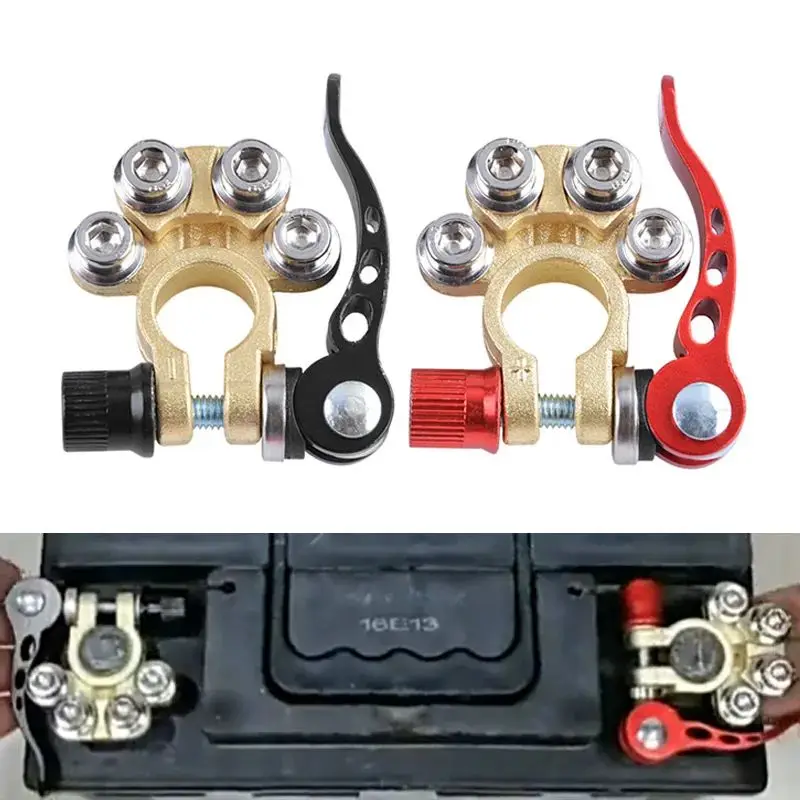 1 paio di terminali della batteria per auto connettore del cavo per auto connettori di intercettazione del cavo automatico a disconnessione rapida per accessori auto per auto