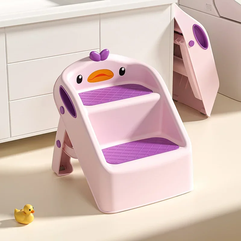 Sgabello pieghevole alto per bambini scala antiscivolo per accessori per wc da bagno per bambini per la sicurezza e l'allenamento dell'indipendenza