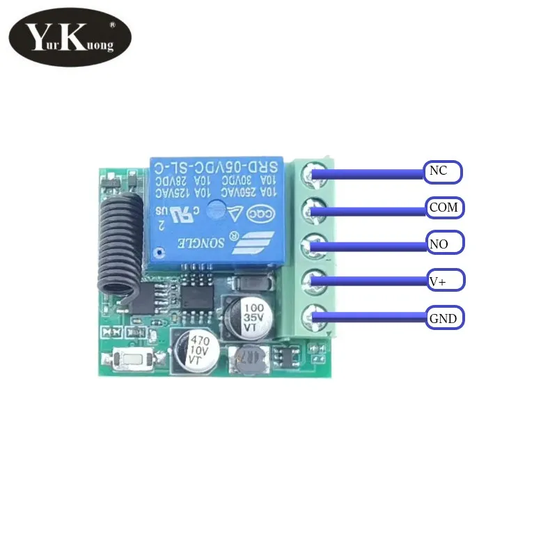 Interruptores inteligentes pequeños interruptores momentáneos RF DC5V6V9V12V14V18V24V28 interruptor inalámbrico protección de seguridad alarma interruptor remoto placa PCB