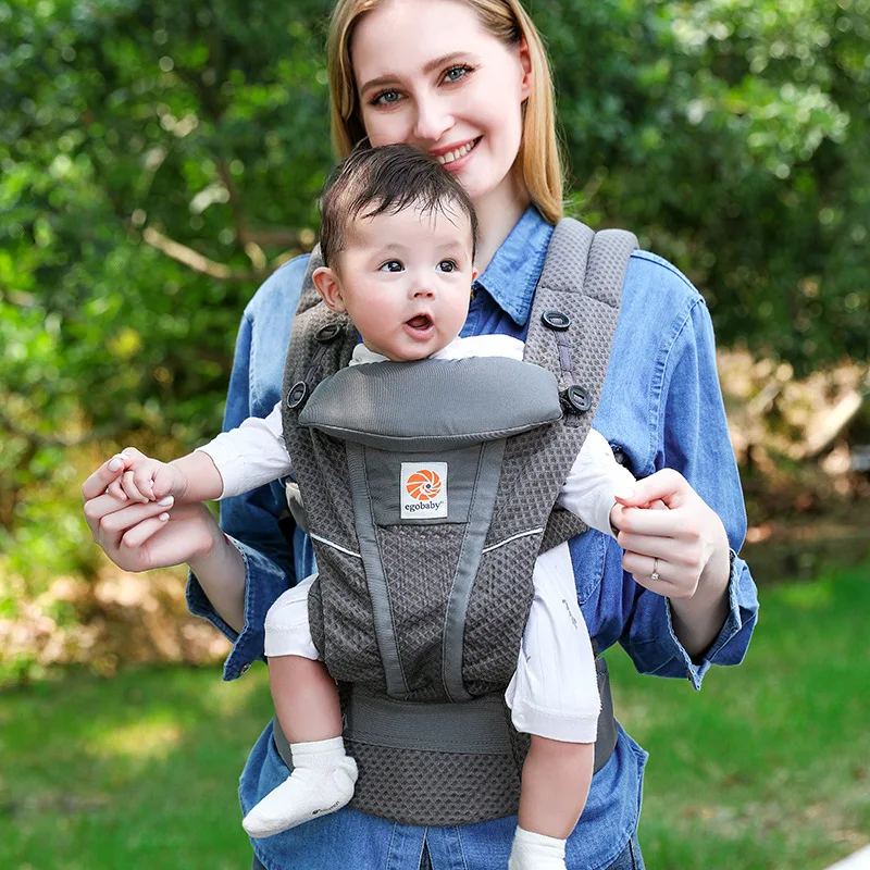 Com caixa e instruções Breeze 360 Porta-bebês ergonômico todas as posições Sling Wrap Mochila 0-36 M