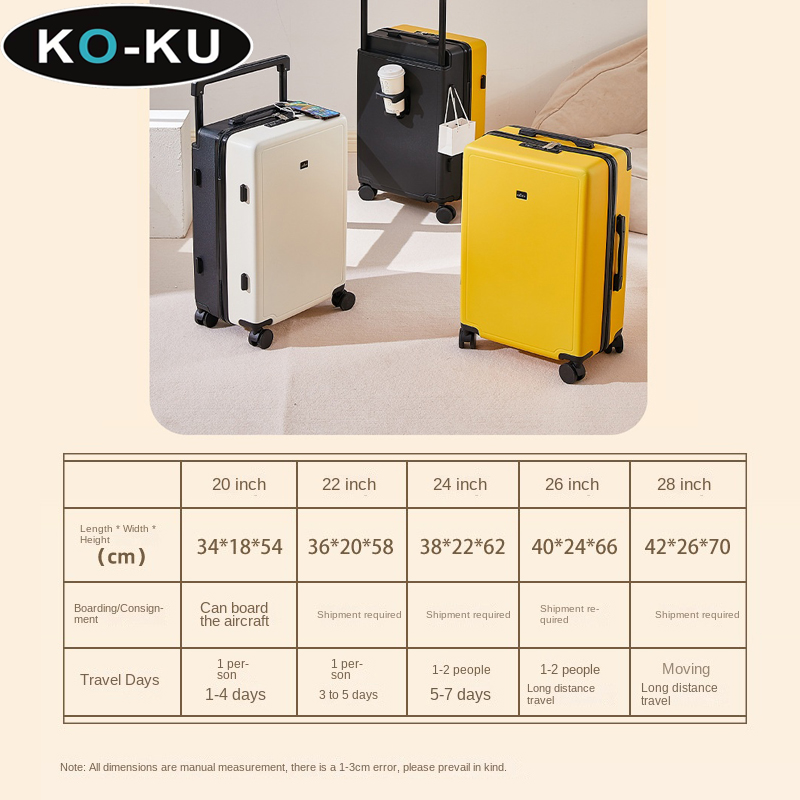 KO-KUワイドスーツケース、大型ラゲッジ、28インチトロリーケース、ユニバーサルホイール、メンズパスワードボックス、新品、2022