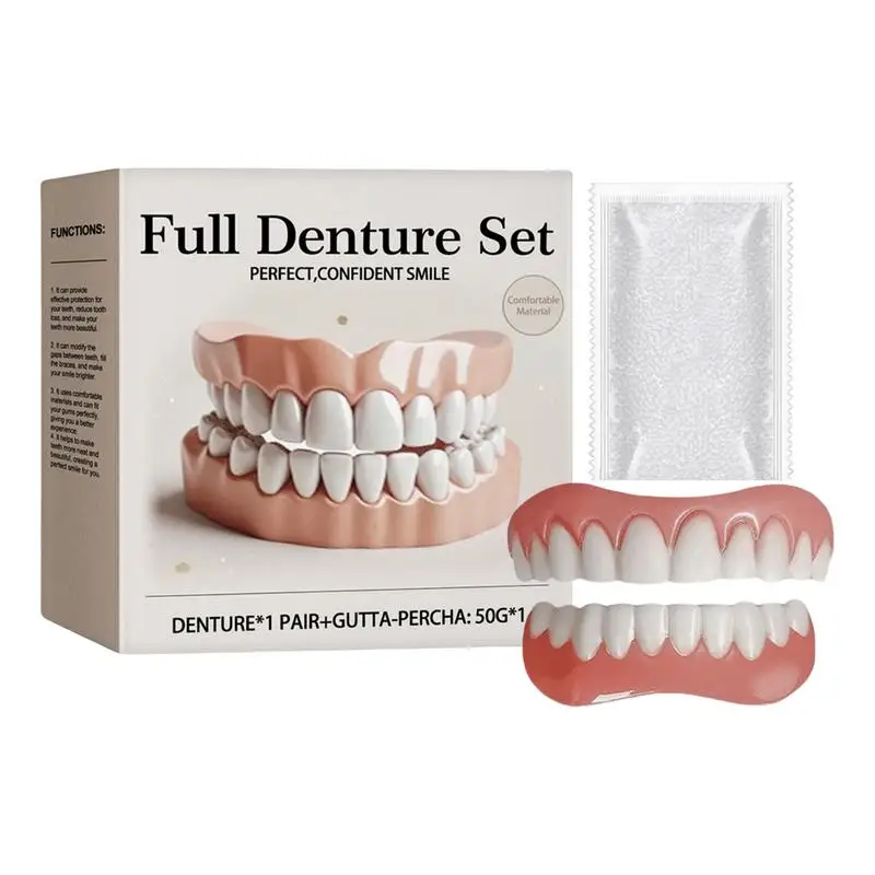 Denture Silicone Kit Denture Silicone Liners Soft Denture Kit Soft Denture Kit Teeth Upper And Lower Set Fake Tooth Oral Care