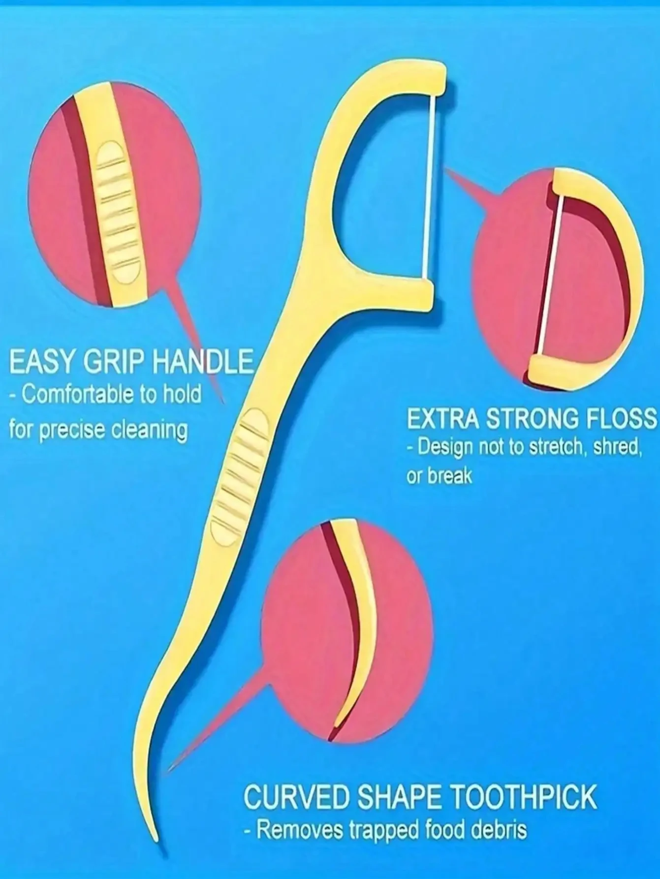 50pcs/box Super Thin Smooth Disposable Floss, Individually Packaged, Fruit Flavor Floss Stick, Home Pack Toothpick, Portable Box