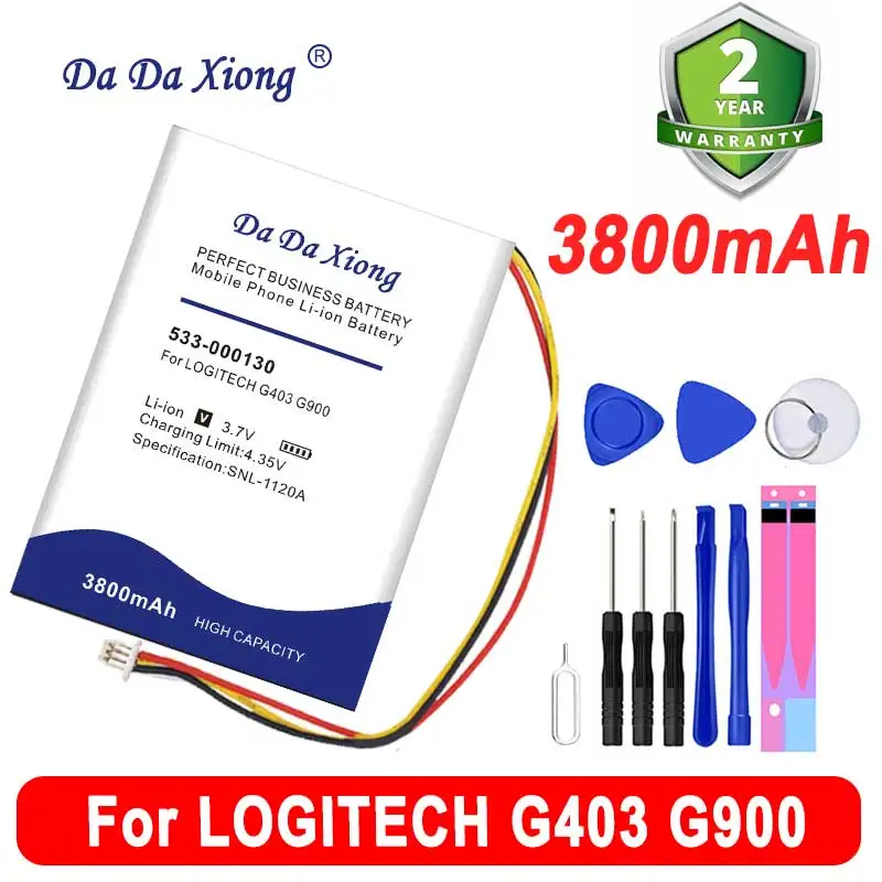 DaDaXiong 533- 000130   Drahtloser Maus-Akku mit hoher Kapazität für LOGITECH G403 G703 G900 G903