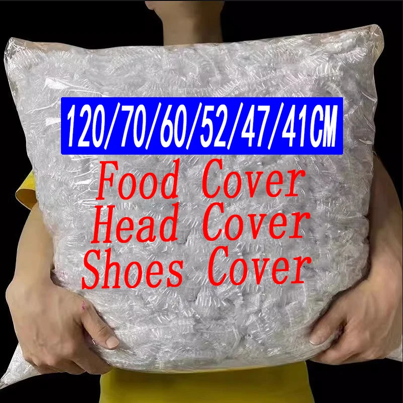 Disposable Food Cover Plastic Wrap Fruit Food Bowl Cover Bags Shower Cap Elastic Food Grade Storage Bag Kitchen Organizer ﻿