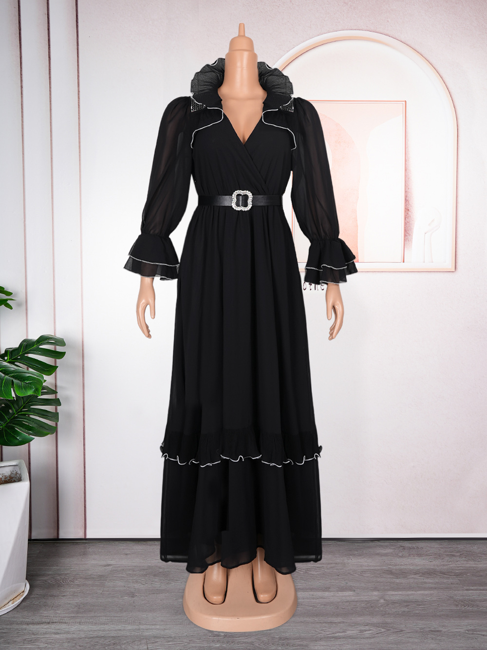 Plus Size Afrikanische Partykleider für Frauen 2025, neue Mode, Dashiki, Ankara, Hochzeitskleider, elegantes Türkei, muslimisches Chiffon-Maxikleid