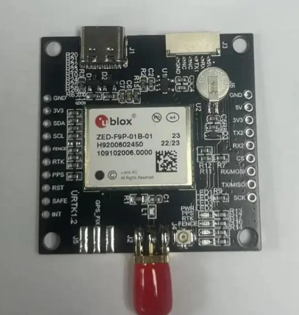 ZED-F9P-01B-01 RTK Módulo de navegação GPS diferencial Receptor de posicionamento de nível centimétrico Placa GNSS para agricultura de precisão
