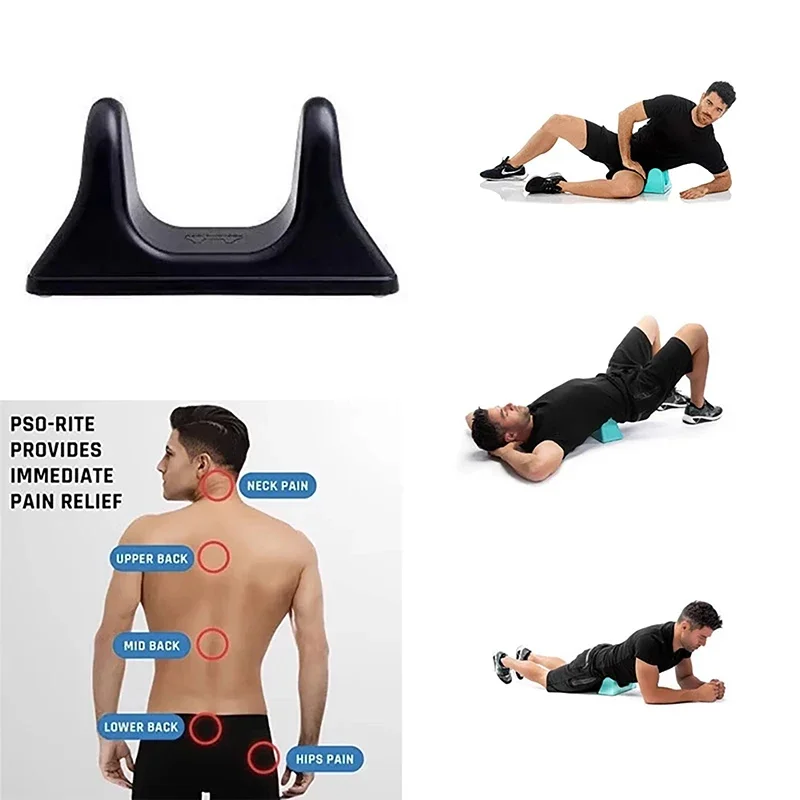 Narzędzie do masażu głębokich tkanek mięśni śródszyjnego, narzędzie do rozluźniania mięśni śródszyjnego, pleców i łydki, czarny masażer relaksujący mięśnie do ćwiczeń na siłowni i sportu.