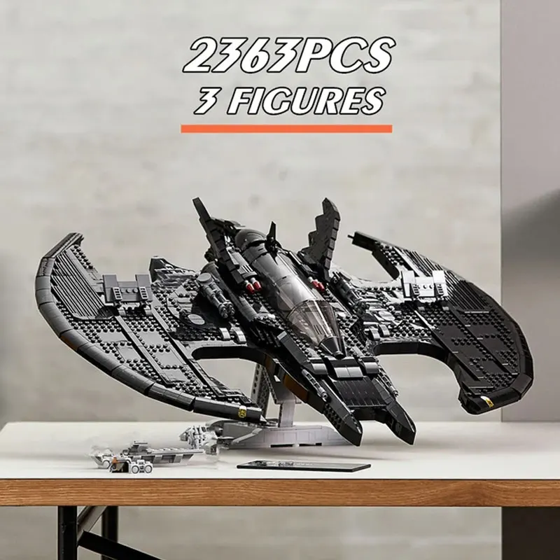 2363 Stück Batwing Fighter DC1989Batwing Serie Bausteine 76161 Kinder Jungen Ziegel Spielzeug zusammenbauen