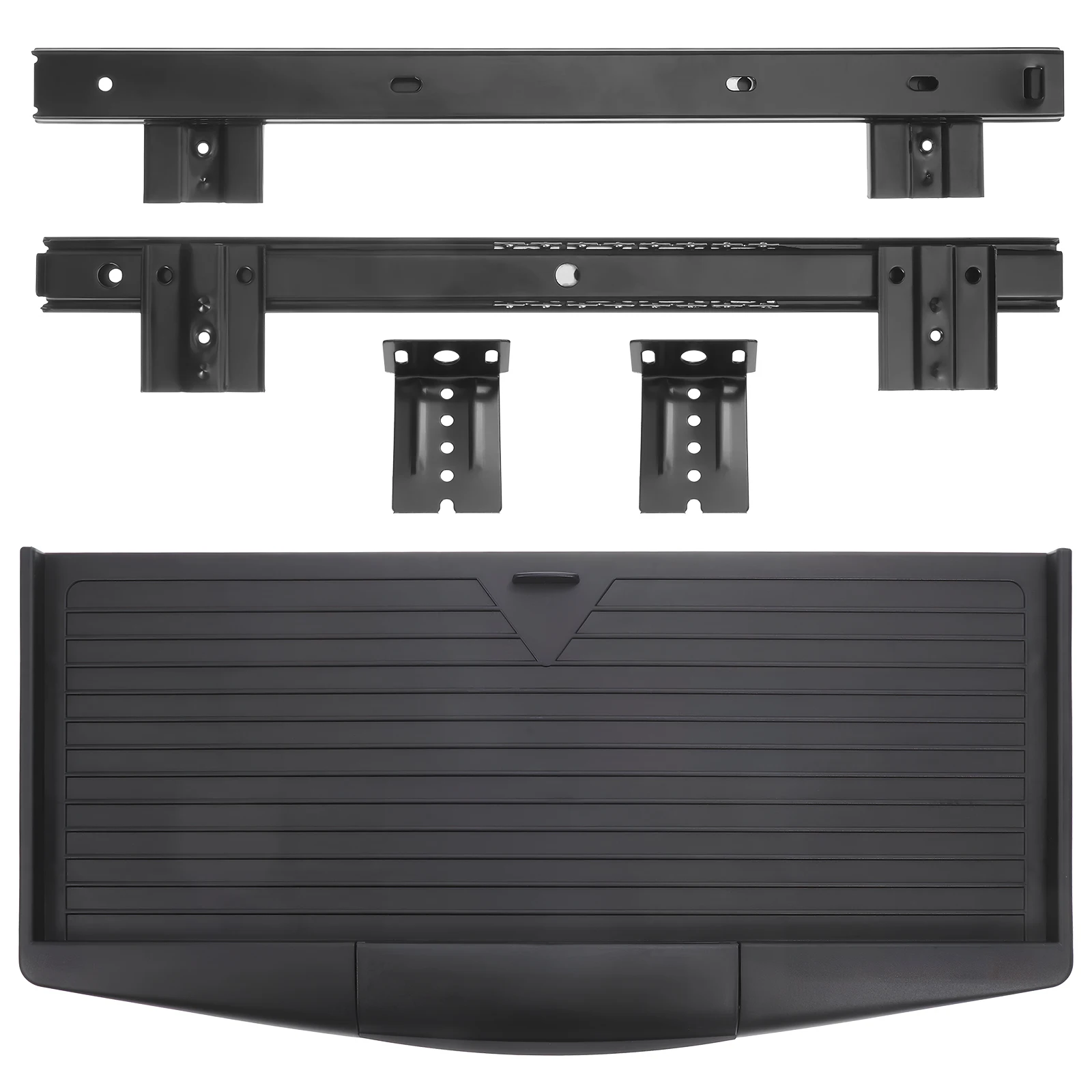 Bandeja deslizante para teclado de ordenador, soporte ajustable para ratón de oficina, cajón con caja de bolígrafos, posición giratoria debajo del escritorio, extraíble