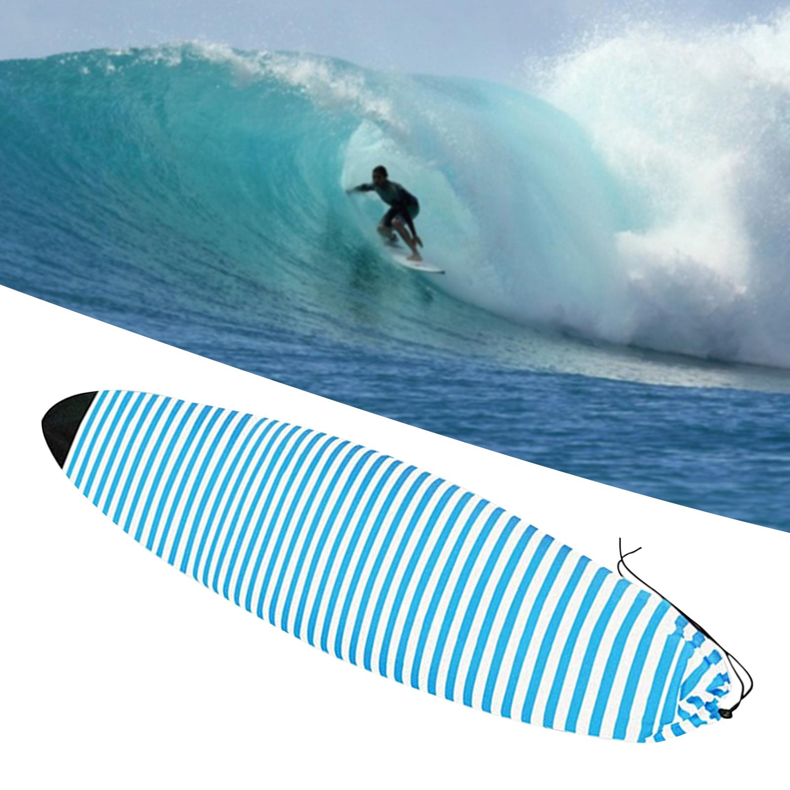 Striped Pattern Surfboard Sock Cover Stretch Protector Protective Board Bag Soft