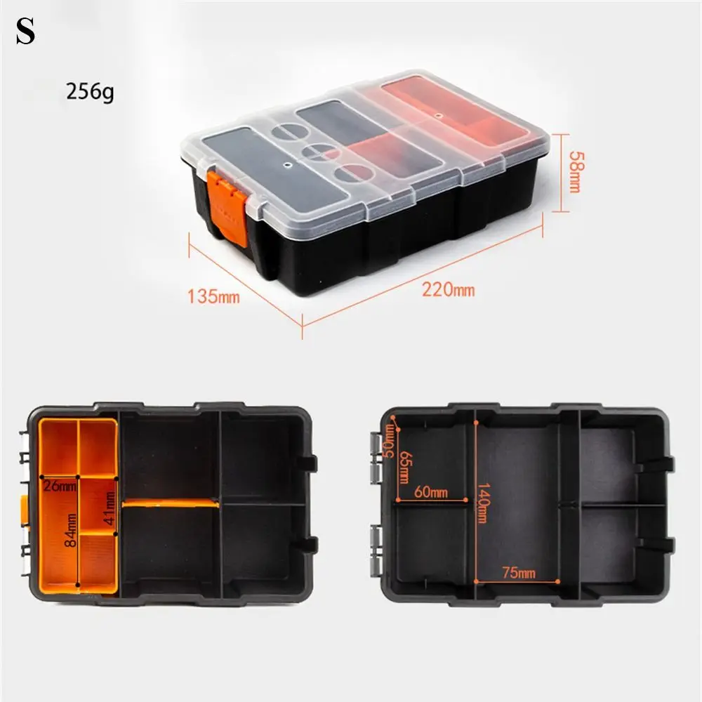 Portable Multi-Grid Metal Parts Repair Tool Box Hardware Tool Screw Storage Box Parts Toolbox