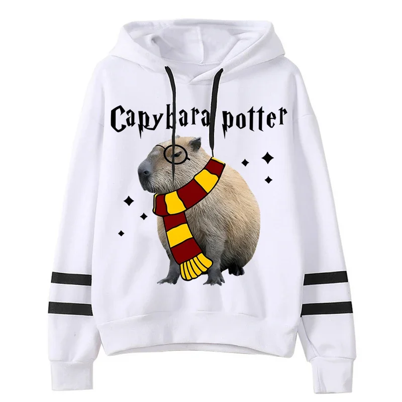 Sudaderas con capucha de Capybara Potter para mujer, Sudadera deportiva informal de manga larga para primavera, sudaderas Vintage de capibara Harajuku para mujer, ropa