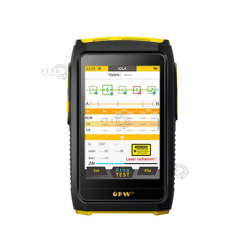 MINI OTDR 활성 섬유 라이브 테스트 1577nm IOLA 1550nm 20dB 광섬유 반사계 터치 스크린 OLS OPM 시각 장애 탐지기
