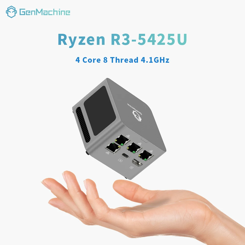 Мини-ПК Genmachine AMD Ryzen 3 5425U 4,1 ГГц 15 Вт Windows 11 Super Mini LPDDR4X 4266 МГц Настольный игровой компьютер «сделай сам» WiFi6E BT5.2