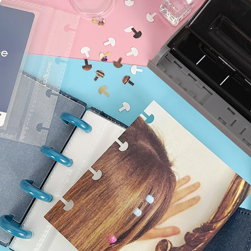 Fromthenon Mushroom Disc Hole Punch 2/4/11 Holes Puncher for A4 B5 A5 Discbound Letter Junior Notebook Planner Stationery