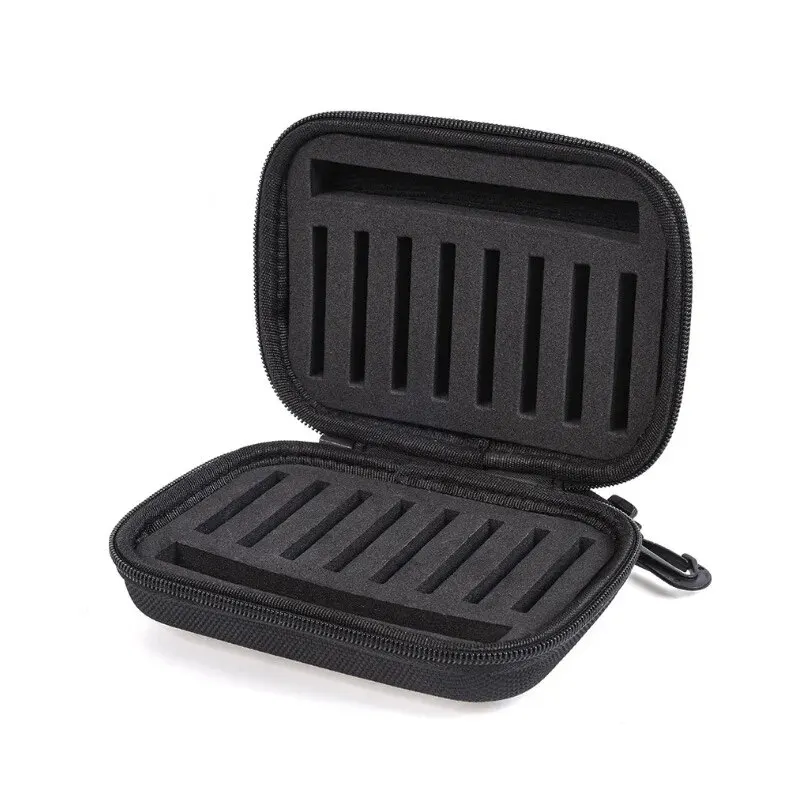 JSFUN-Pesca com mosca portátil, isca, Spinner, colher, isca, caixa de espuma, truta, moscas, fishook, anzol, EVA duro, estojo de armazenamento, saco do recipiente