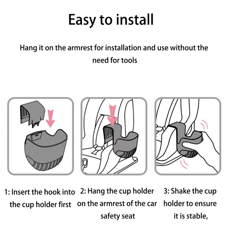 Baby Car Safety Seat Cup Holder Drink Beverage Stand Snack Storage Tray Food Drink Water Bottle Organizer Auto Accessory