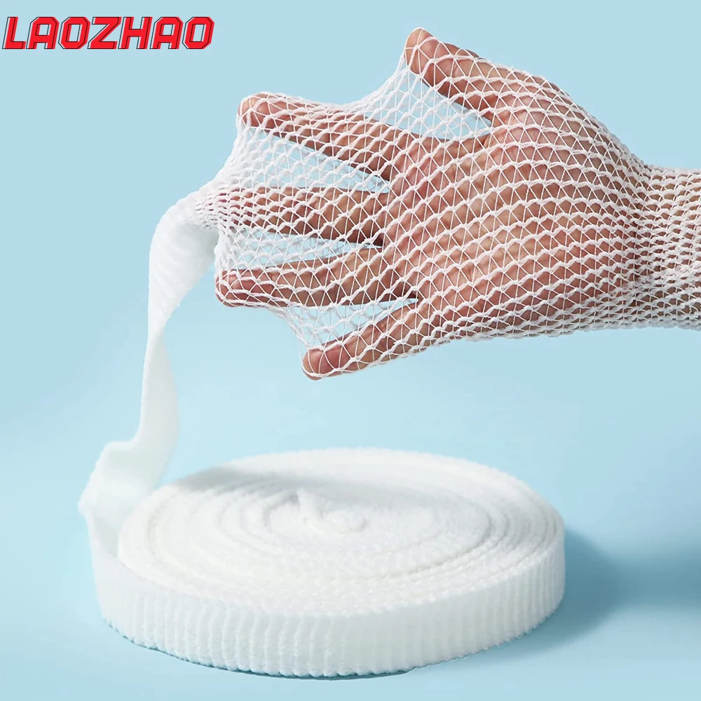 1 Rolle elastisches Netz, Wundverband, Netz, röhrenförmiger Verband, Netzschlauch, röhrenförmiger Gaze-Fix, atmungsaktiver Verbandhalter für Erwachsene, Handgelenk