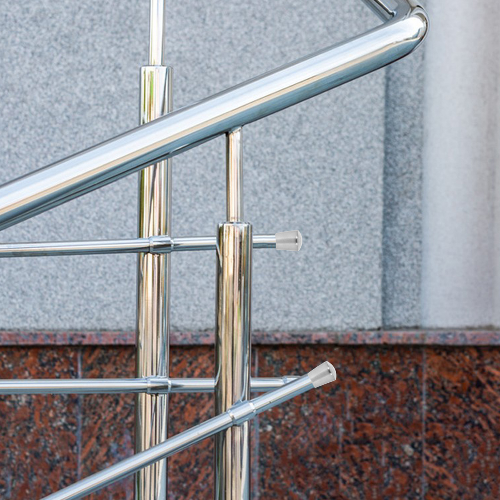 2 Stuks Roestvrij Stalen Leuning Eindkappen Geborsteld Ronde Buis Covers Duurzame Indoor Outdoor Trapleuning Onderdelen