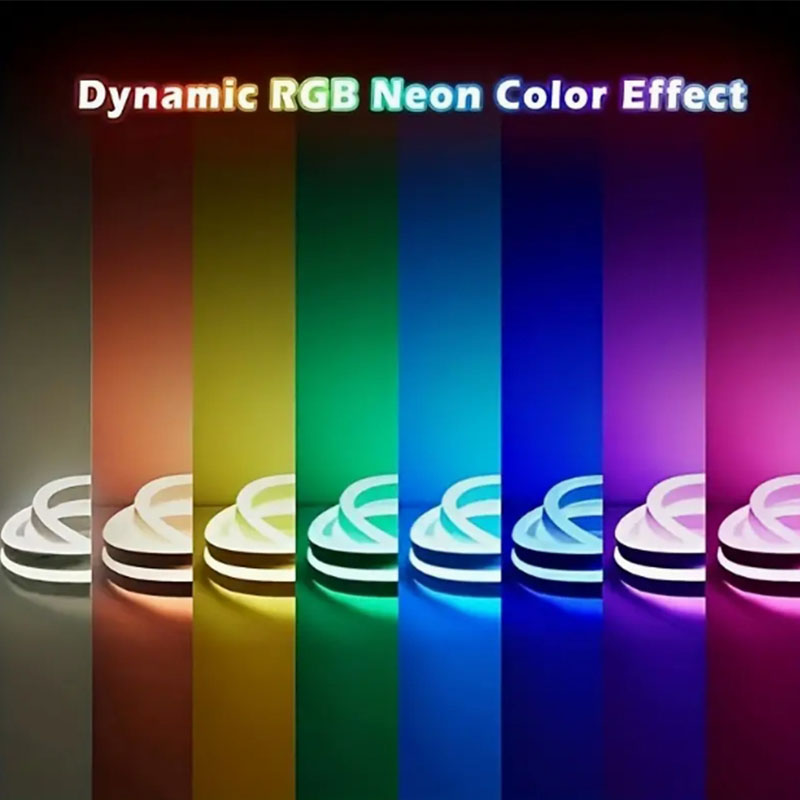 Smart Neon LED Strip Light Sign Remote Control RGB Flexible Neon Tape TV Backlight 1/3/5m Waterproof for Room Home Outdoor Decor