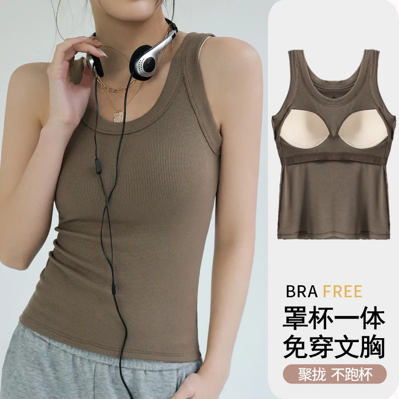 Gerippte Strickoberteile mit Ausschnitt, Sommer-Basic-Shirts, Weiß, Schwarz, lässige Sportweste, schulterfreies Damen-Tanktop mit Brustpolster