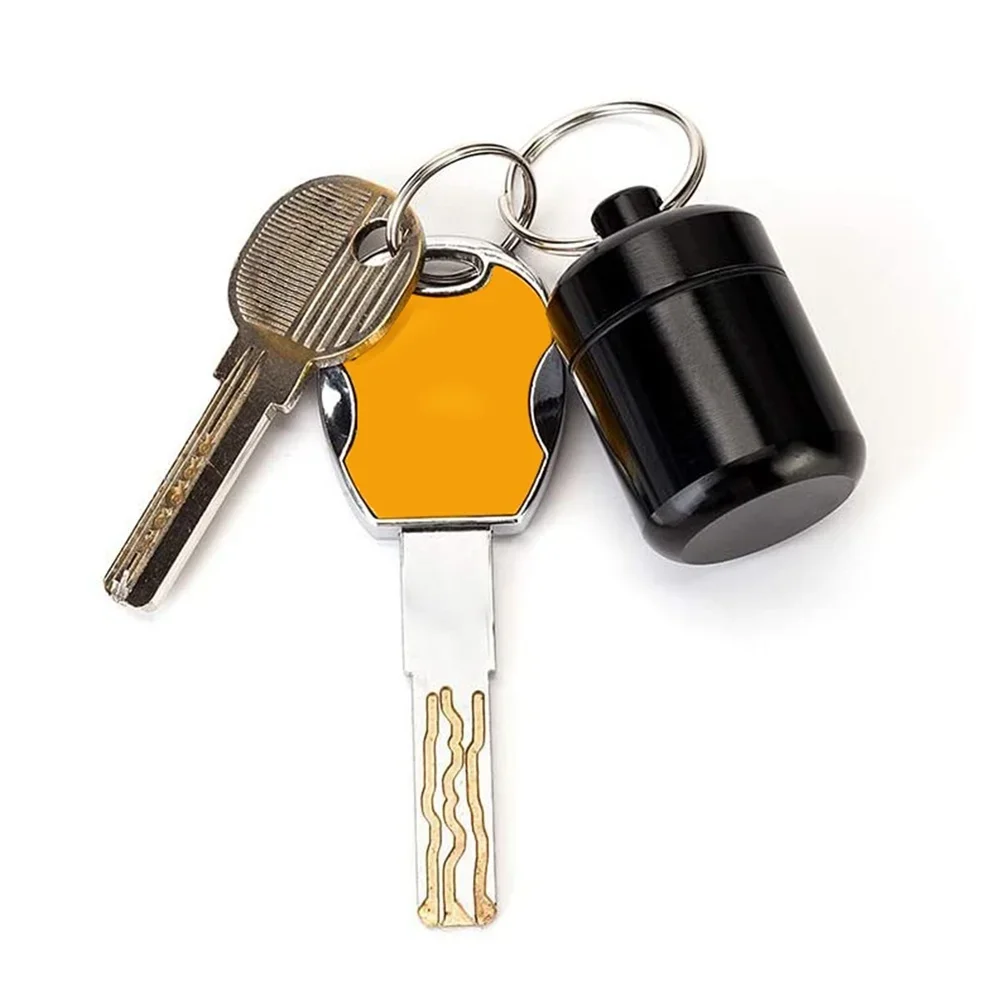 Aluminium pil sleutelhanger houder kleine pillendoosje waterdichte organisator Stonego draagbare pil houder sleutelhanger