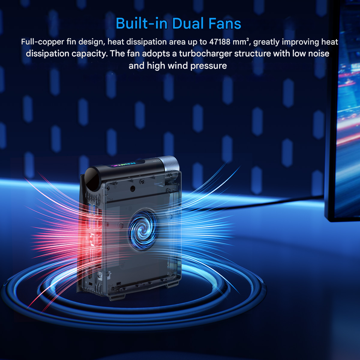 ACEMAGIC S3A Mini PC Gaming AMD R7 8745HS/8845HS R9 8945HS RAM 32GB DDR5 1TB SSD Gamer Computer RGB Light Control WiFi6 BT5.2