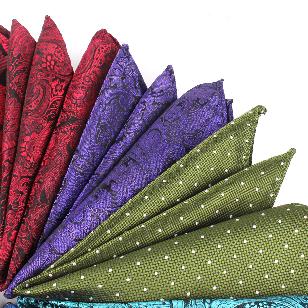 Paisley ชุดสูทกระเป๋าสี่เหลี่ยมสำหรับผู้ชายผ้าเช็ดหน้าสำหรับผู้ชายลายดอกไม้ชุดผ้าเช็ดหน้าสี่เหลี่ยมสำหรับงานแต่งงาน