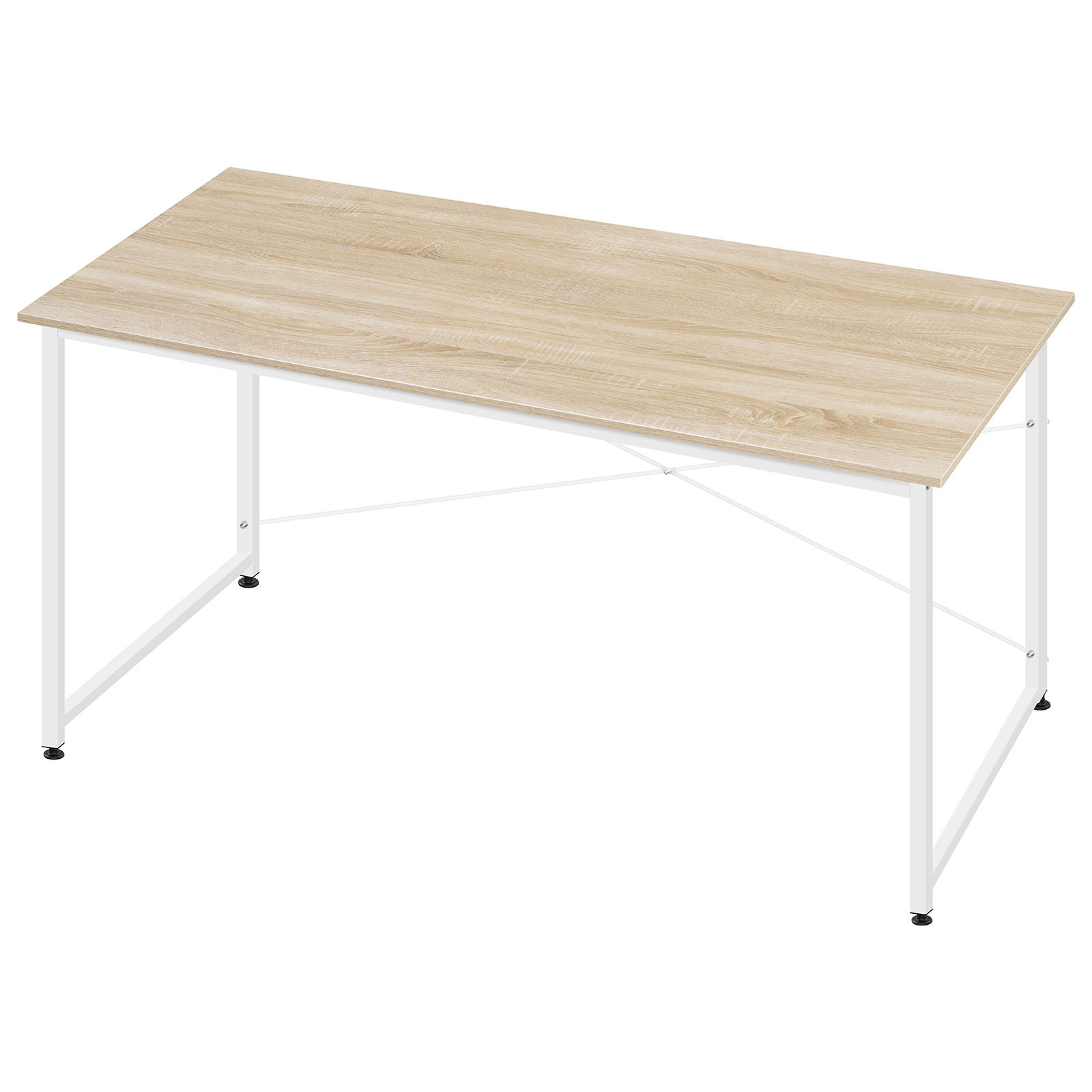 WOLTU Scrivania per computer con struttura in metallo Tavolo da gioco per studio di scrittura per ufficio Scrivania moderna per workstation da ufficio di grandi dimensioni per la camera da letto dell'home office