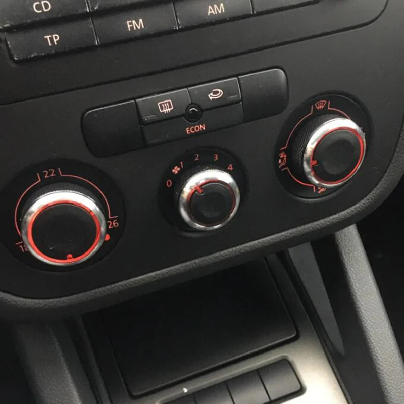 3Pcs Car AC Knob for Volkswagen VW Golf 5 MK5 Jetta Tiguan Touran Passta B6 B7 3C for Skoda Octavia A5 Air Conditioning Knobs