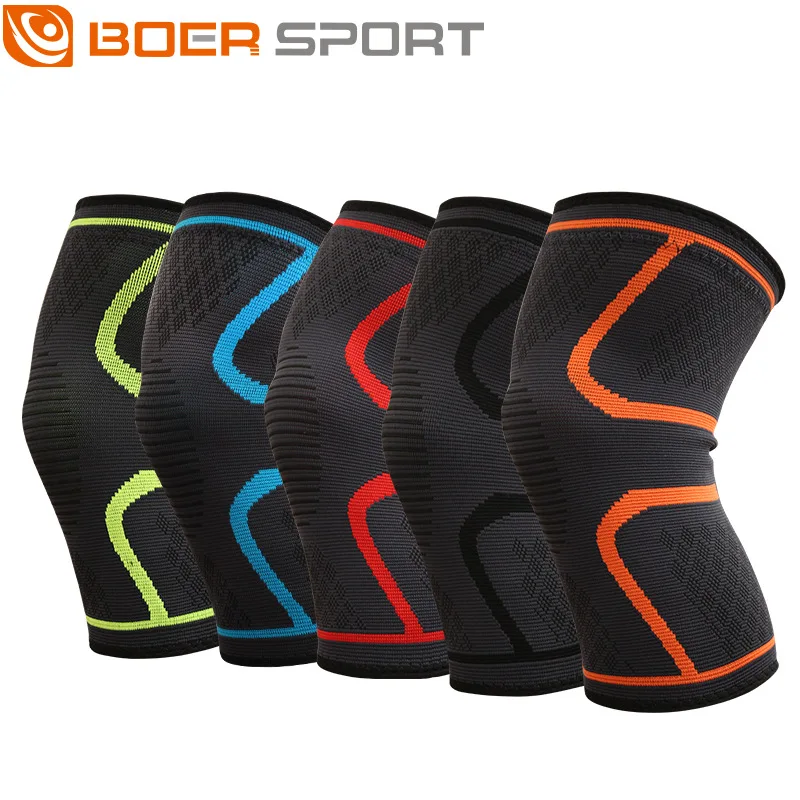 Rodilleras deportivas de punto, baloncesto para correr, ciclismo, fitness, rodilleras de nailon antideslizantes y transpirables para hombres y mujeres