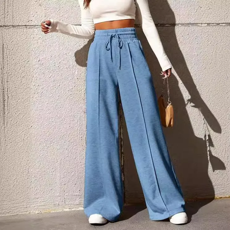 Autumn New Straight Leg Loose Sweatpants Wide Leg Pants for Outdoor Dance Casual Long Trousers Comfortable Loose Fit Long Pants