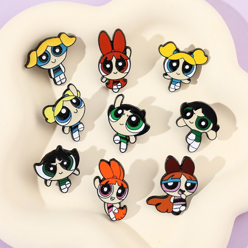 Vliegend meisje emaille badge leuke cartoon rugzak broche accessoires anime sieraden kleding badge kindercadeau broche accessoires