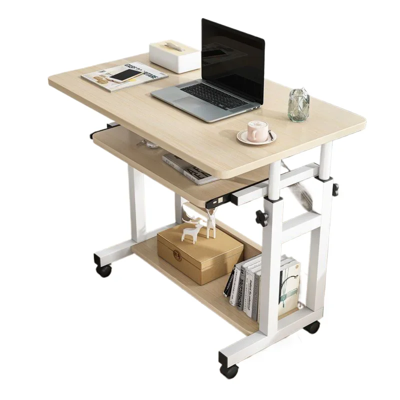 Over Bed Table  Adjustable Height Portable Bed Desk Laptop Desk Home Office Computer Workstation for Reading Eating