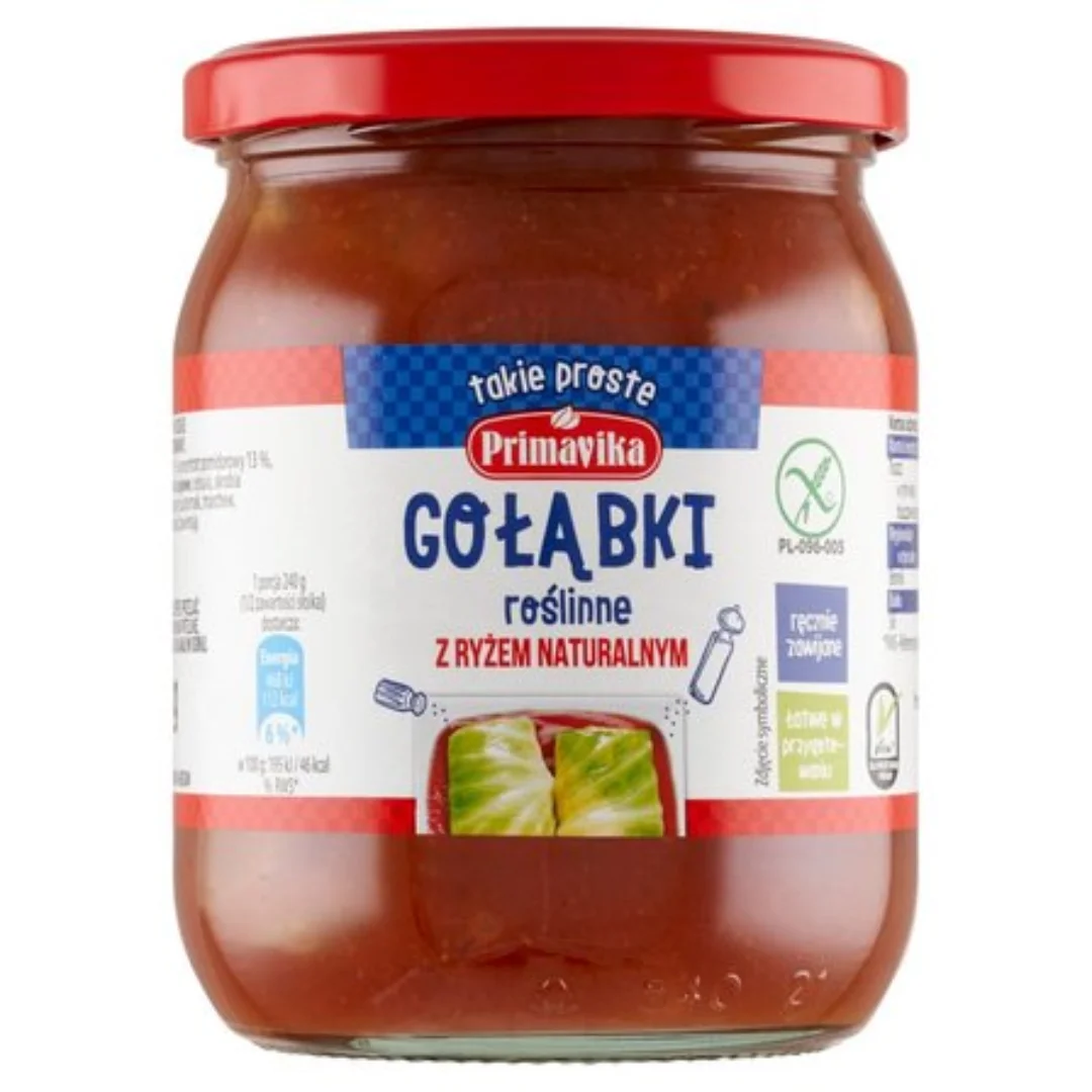 Gołąbki roślinne z ryżem naturalnym 480g - Primavika