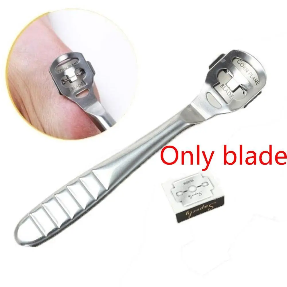 Bộ 100 Thép Không Gỉ Lưỡi Dao Thay Thế Cho Da Tẩy Tay Chân Tập Tin Chân Callus Tẩy Cứng Chăm Sóc Chân Móng Chân Máy