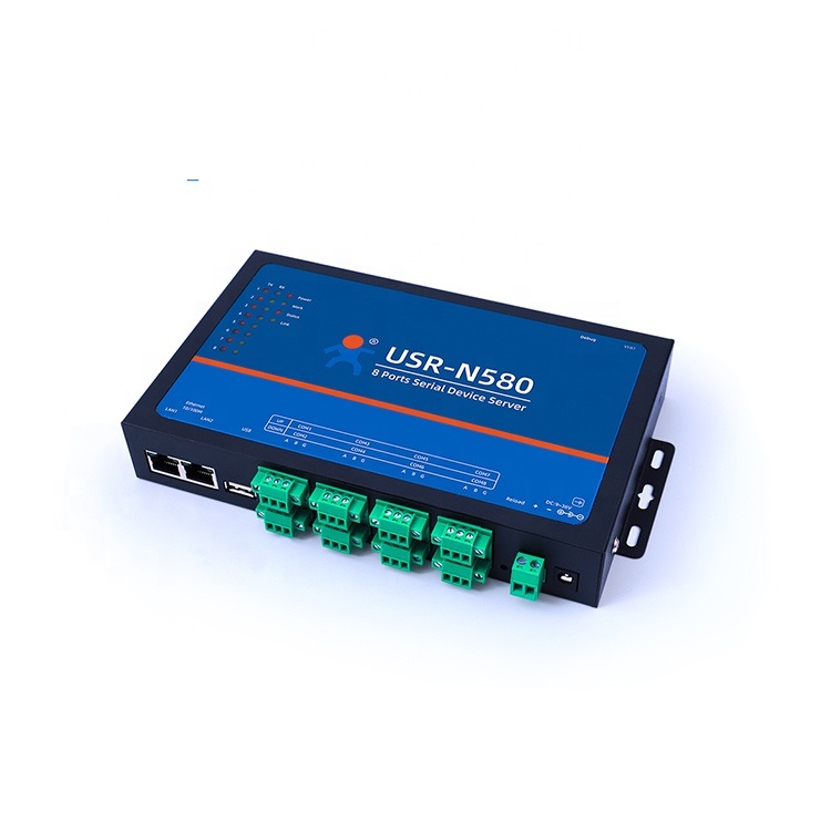 USR-N580 Ethernet Seriële Server 8 RS485 Poorten Converter Ondersteunt Meer Apparaten