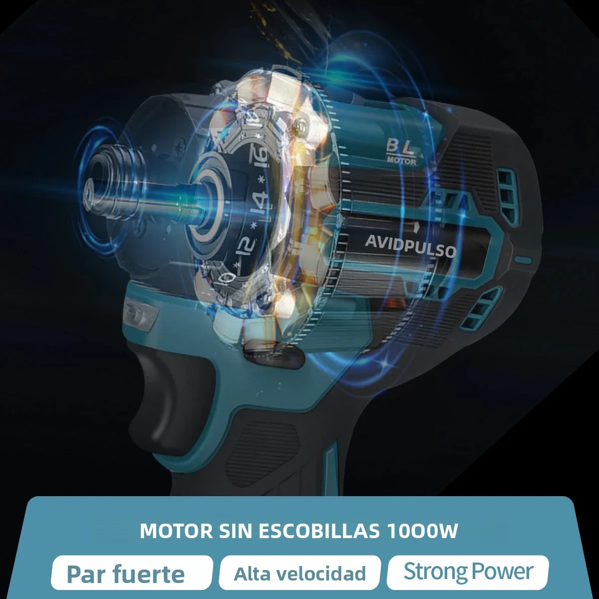 AvidPulse 20 + 1 par 1/4 pulgadas destornillador eléctrico sin escobillas inalámbrico 280N.m taladro eléctrico herramienta eléctrica para batería Makita 18v