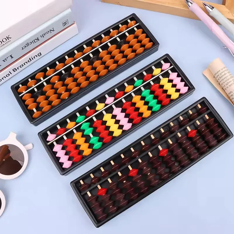 1PC Strumento di Apprendimento Della Matematica Per I Bambini Portatile Cinese 13 Cifre Colonna Abaco Aritmetica Soroban Calcolo Conteggio