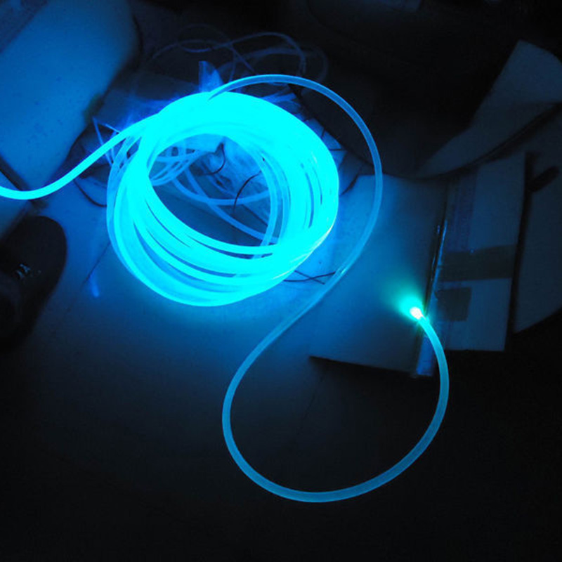 1.5/2/3/4mm PMMA Side Glow Optic Fiber Cable For Car LED Lights Bright & LED Fiber Optic Illuminator Engine Decoration