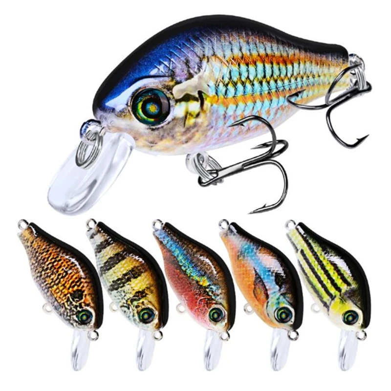 Señuelo de pesca con manivela Wobblers, cebo duro de plástico Artificial flotante, trucha, Crankbait, Lucio, Japón, 52mm, 8,5g, 1 Uds.